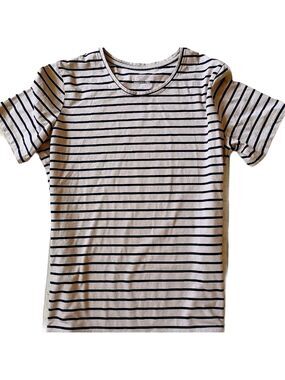 PLUS Carroll Reed navy beige top t-shirt 1X